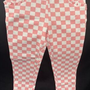 5T Pink and White Checkered Pants